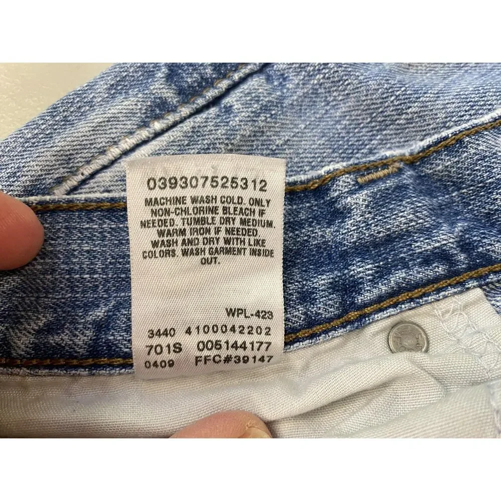 Levis 514 Jeans Mens 36x30 Light Wash Blue‎ Slim Straight Leg Denim Casual Y2K
